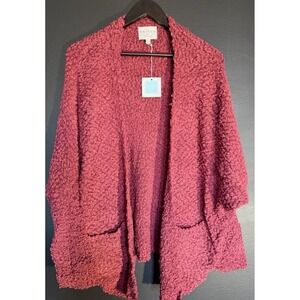 Hayden Open Front Cardigan Sweater Size S/M Pink Brand New